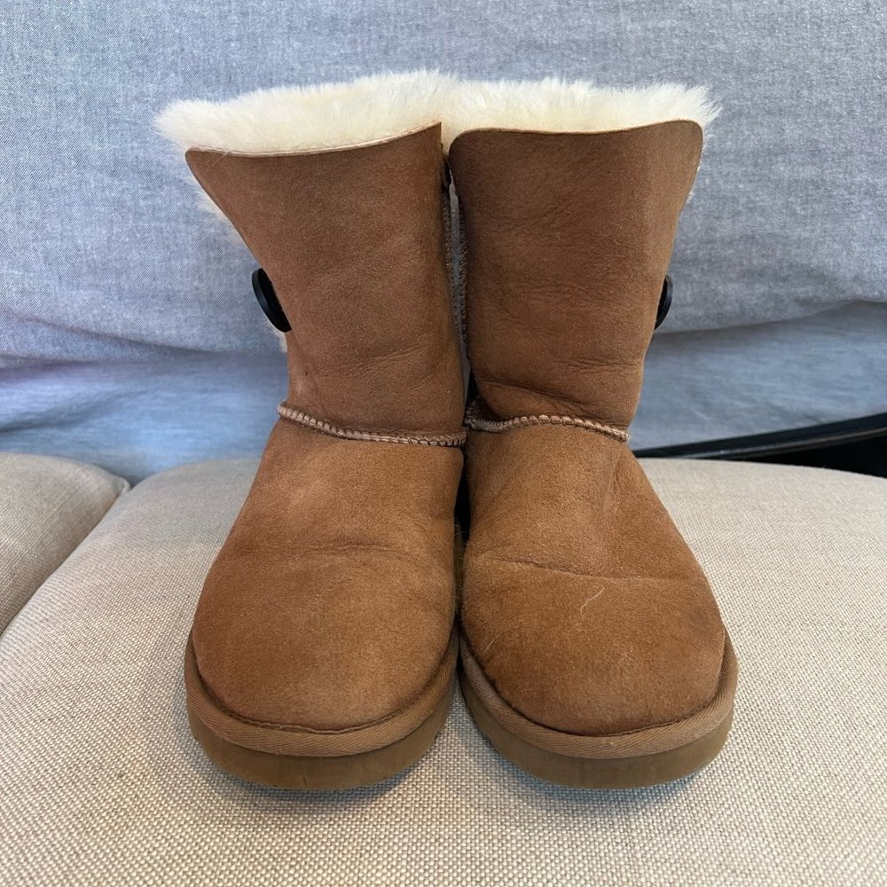 Women's UGG Baily Button Boots, Chestnut, Size 8